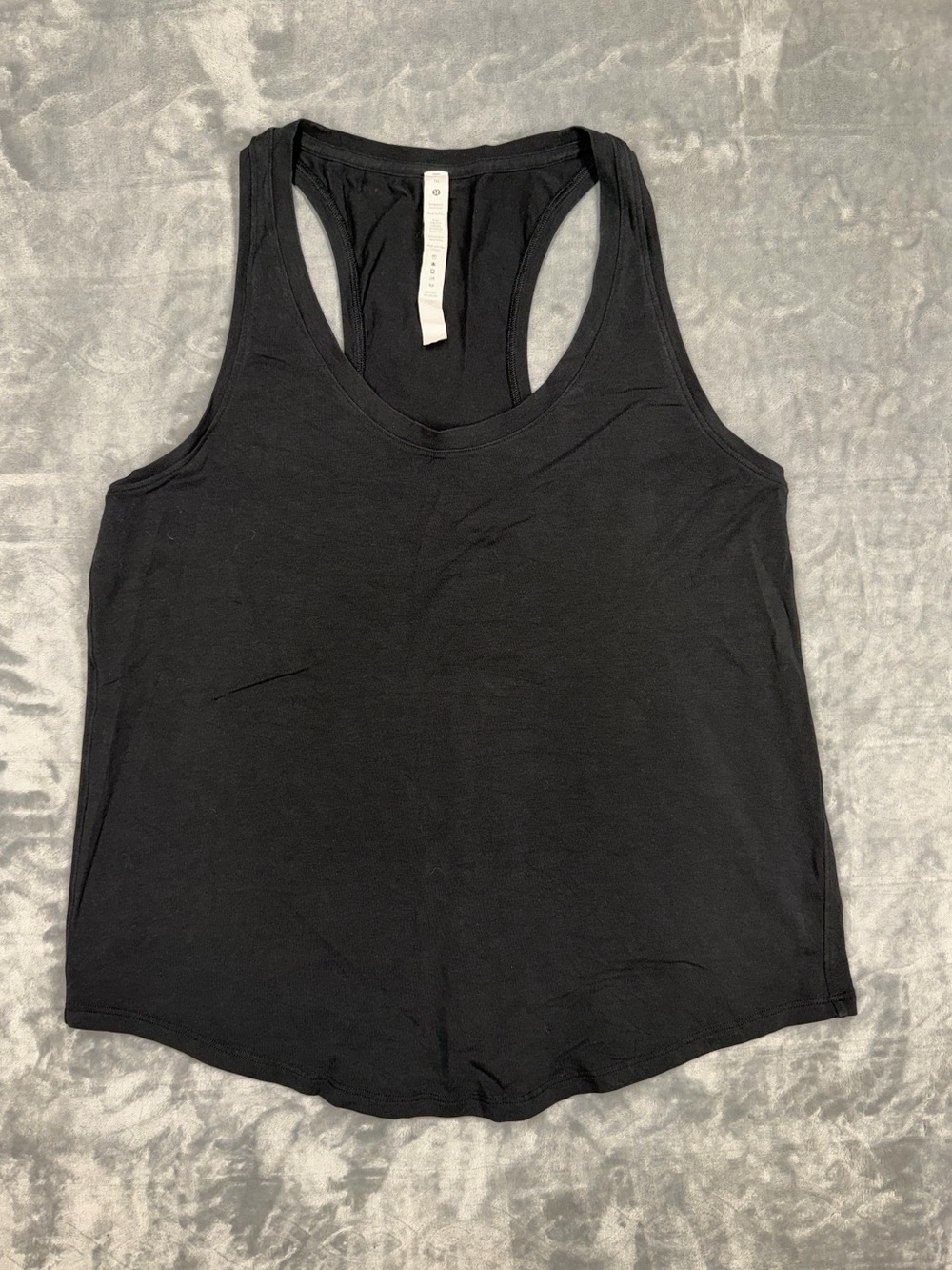 lululemon athletica Cotton Black Scoop Neck Racerback Love Tank